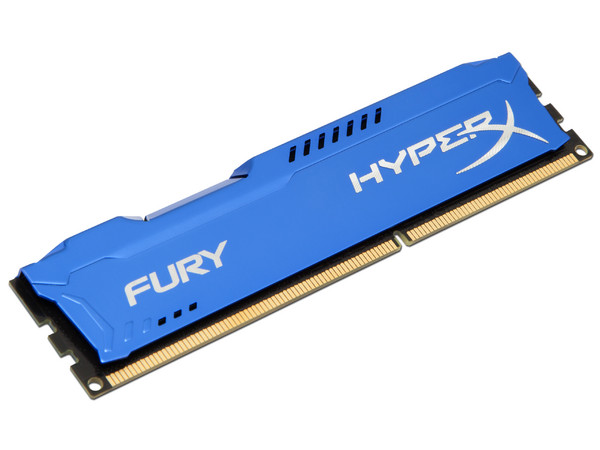 Memoria Kingston HyperX Fury DDR3 de 1866 MHz, CL10, 4 GB. Color Azul