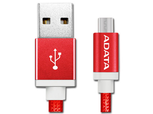 Cable ADATA USB 2.0 macho/MicroUSB macho de 1m. Color Rojo.