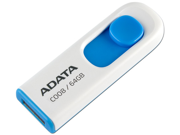Unidad Flash USB 2.0 ADATA Dash Drive C008 de 64 GB.