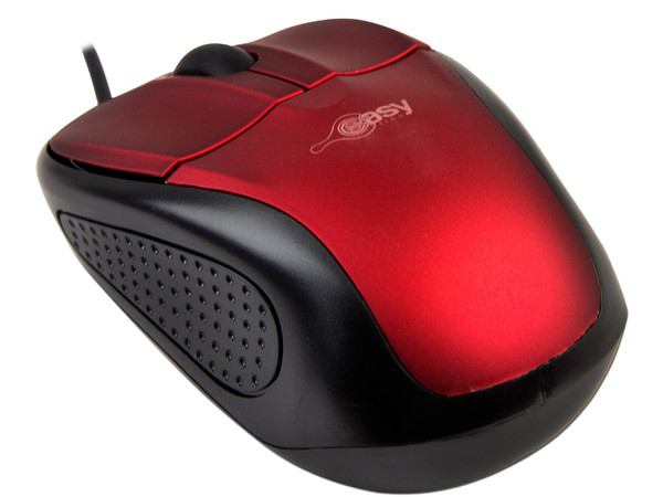 Mouse Easy Line Óptico, USB. Color Rojo