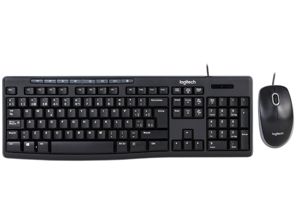 Teclado y Mouse Logitech Media Combo MK200, Color Negro, USB 