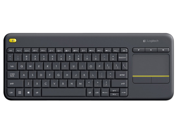 Teclado Inalámbrico Logitech k400 Plus con Touchpad integrado.