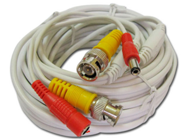 Bobina pre ensamblada siames Provision ISR PR-CA20 de cable coaxial y energía, 20m.