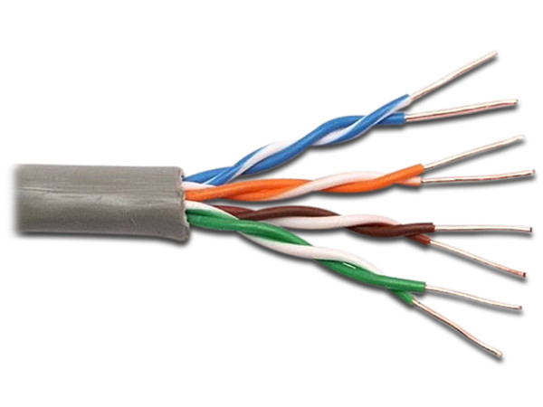 Bobina de cable de red WAM Cat5e, UTP, 305m. Color Gris.