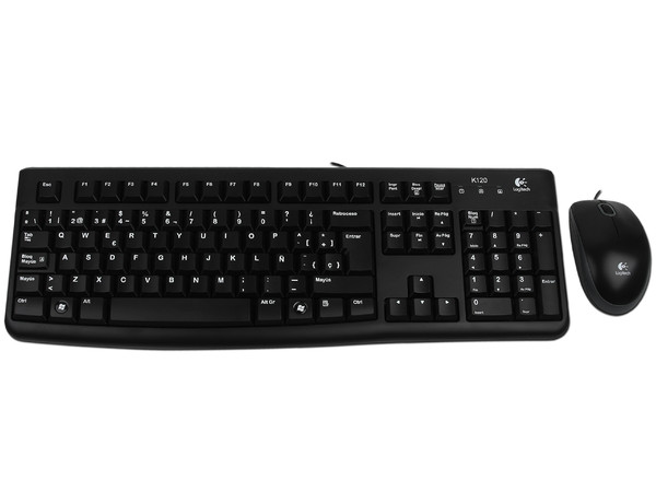 Teclado y Mouse Logitech MK120, USB, Color Negro