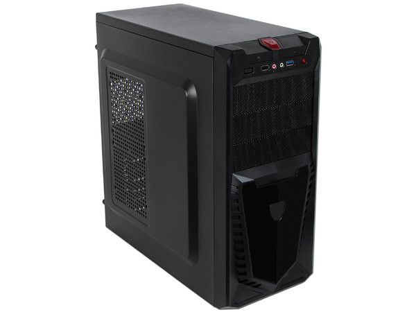 Gabinete KMEX CM3502, Micro-ATX, con fuente de 450W. Color Negro.