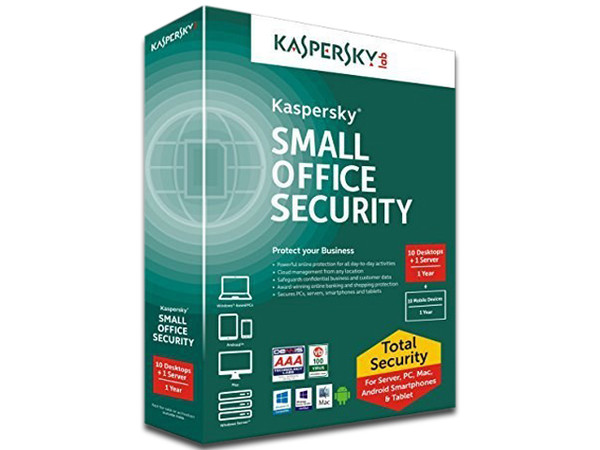 Antivirus Kaspersky Small Office Security, 1 a 10 Usuarios, licencia 1 Año, español.