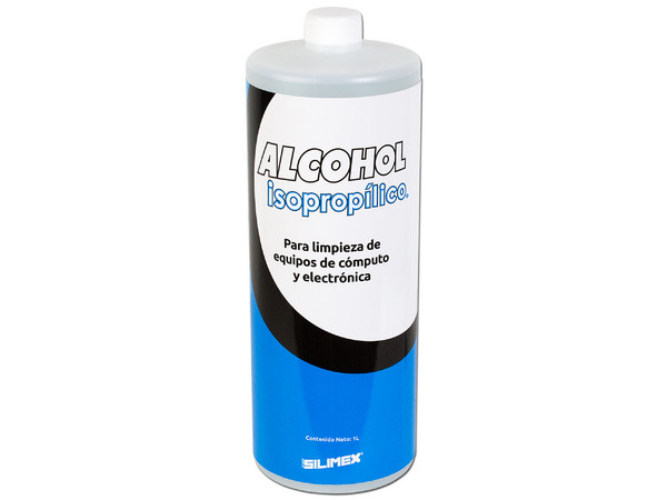 Alcohol Isopropilico Silimex, para mantenimiento y limpieza. 1 Litro.