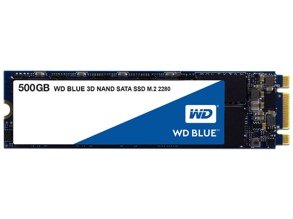 Unidad de Estado Sólido Western Digital Blue de 500GB, M.2 SATA.