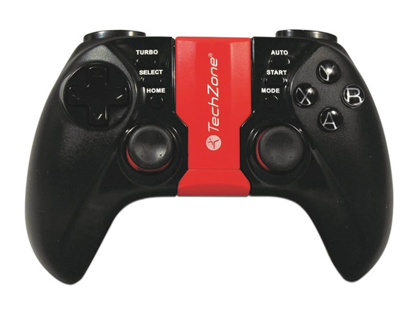 GamePad universal TechZone para smartphone, Bluetooth. Color negro/rojo.